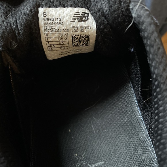 New Balance Fresh Foam X 860v13 Womens 9 Black Lead W - Picture 9 of 10